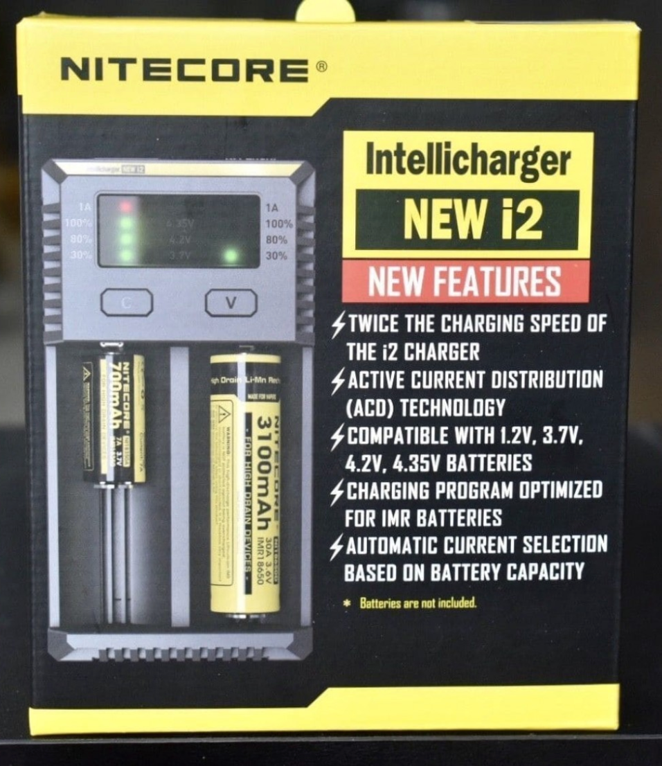 Nitecore I2 Intelligent 18650 26650 AA AAA Vape Battery Charger | UK Vape World Nitecore I2 Intelligent 18650 26650 AA AAA Vape Battery Charger | UK Vape World
