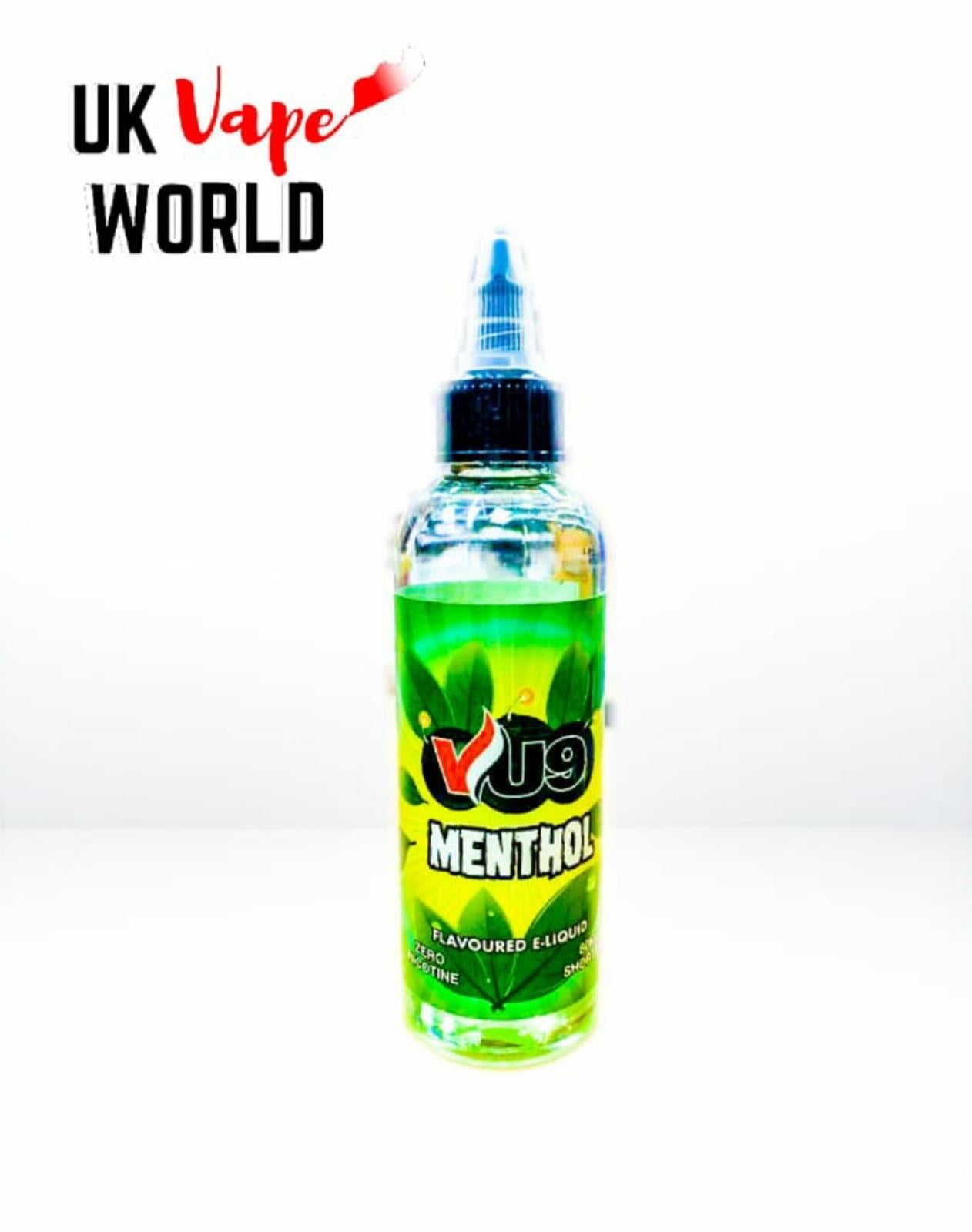 VU9 Menthol 50/50 VG/PG 80ml Shortfill E-Juice