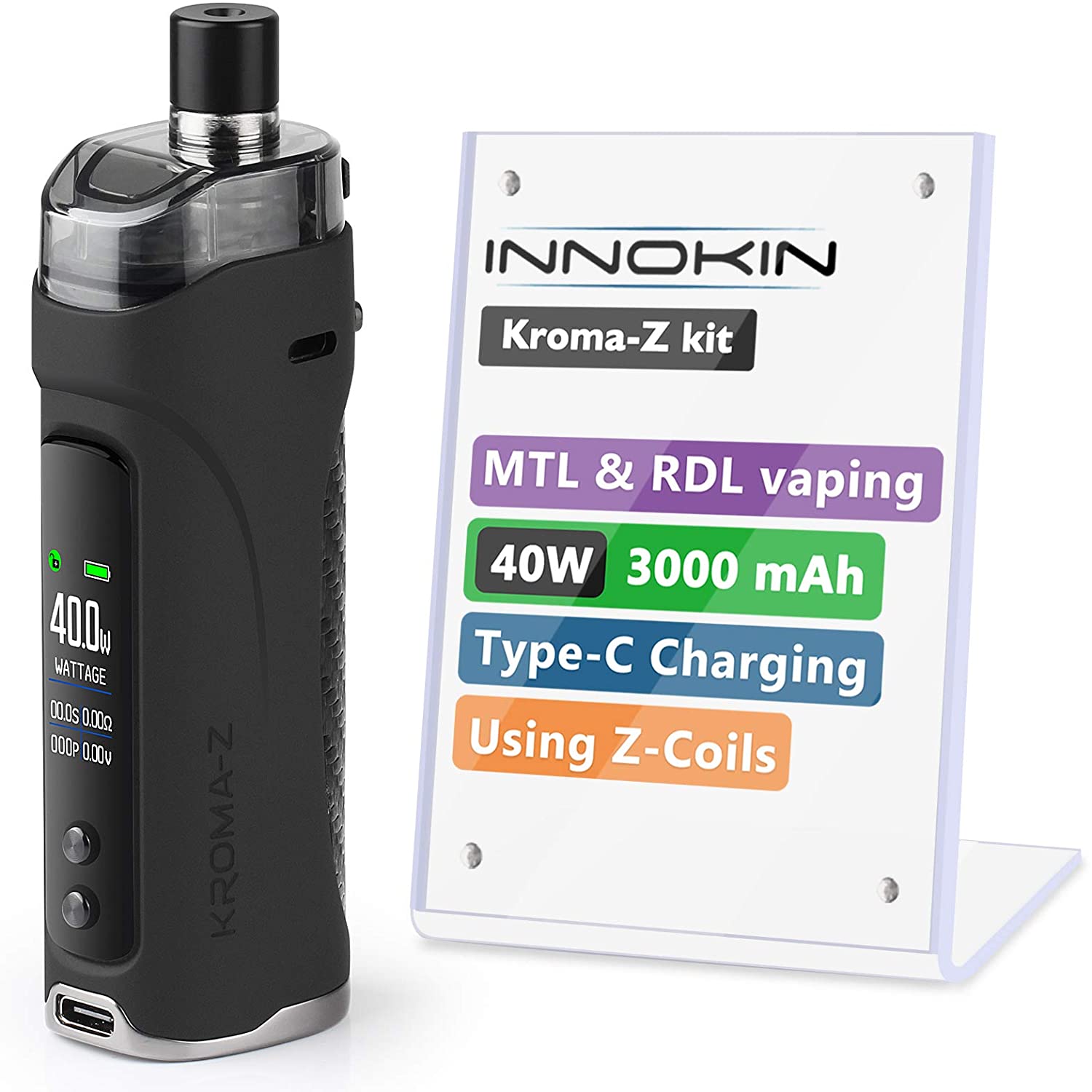 Innokin Kroma-Z 40W Pod Mod Vape Kit | UK Vape World Innokin Kroma-Z 40W Pod Mod Vape Kit | UK Vape World