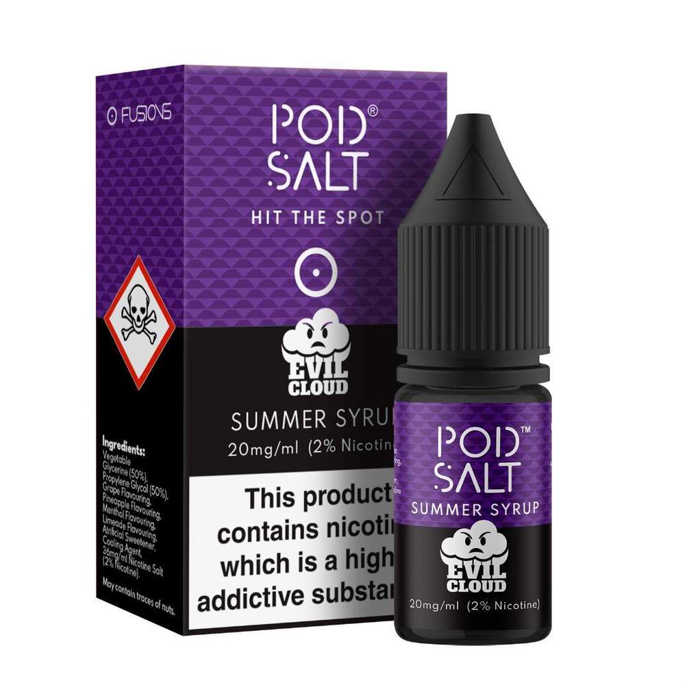 Pod Salt Fusions Evil Cloud Summer Syrup Nic Salt | Nicshots & ... Pod Salt Fusions Evil Cloud Summer Syrup Nic Salt | Nicshots & ...