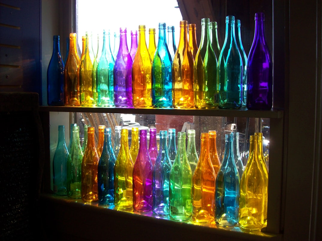 Colourful bottles of e-liquid representing bar juice and bar salt ranges