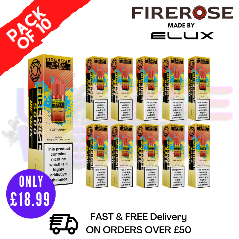 Fireose 5000 Nic Salt Box Of 10 - £17.99