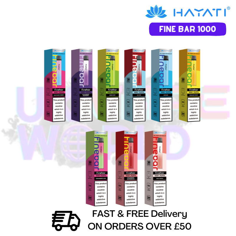 Shop Hayati Finebar 1000 Puff Pod Kit - UK Vape World