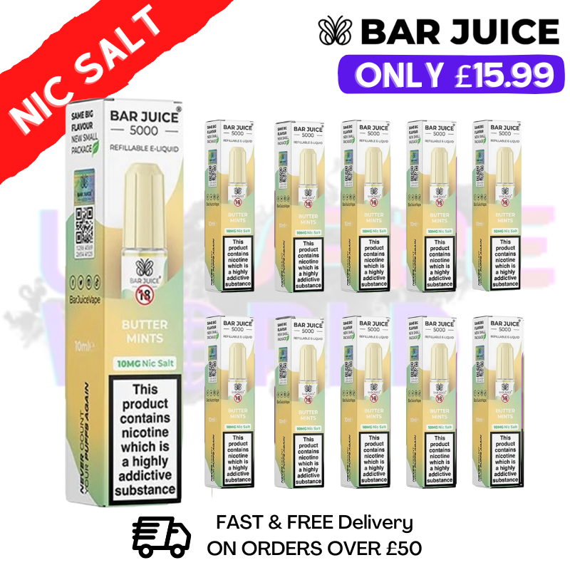 Butter Mints Bar Juice 5000 Nic Salt | Box of 10 | ONLY £15.99