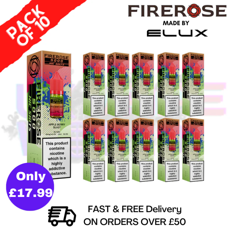 shop Apple Berry Blast Firerose 5000 Nic Salt Box Of 10 - ukvapeworld