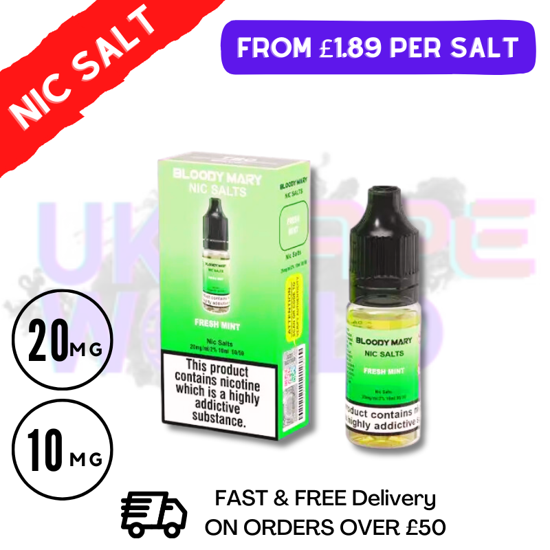 Shop Fresh Mint Bloody Mary 10ml nic salt e-liquid - UK Vape World