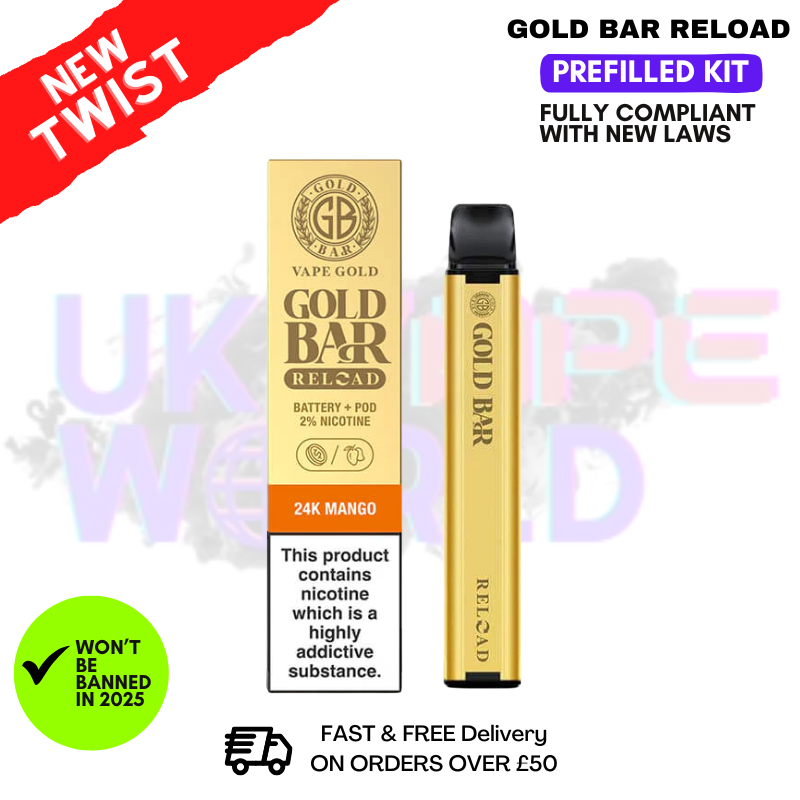24K Mango Gold Bar Reload Prefilled Pod Kit