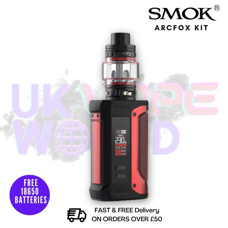 Prism Red Smok Arcfox 230W Vape Kit  - UK Vape World 