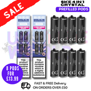 Shop Blue Edition - Crystal 2400 (2 x Pack Of 4) Prefilled Replacement Pod - UK Vape World