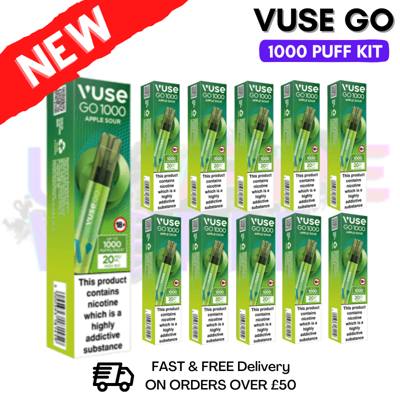 Vuse Go 1000 Apple Sour Box Of 10 - £19.99