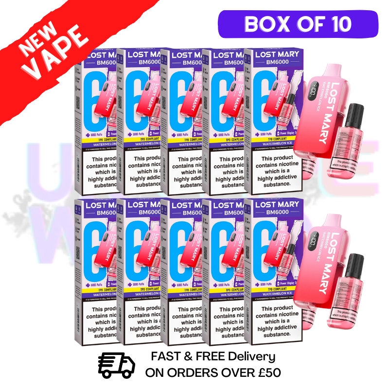Shop Acai Berry Lemonade LOST MARY 6000PUFF 6K Box Of 10 - UK Vape World