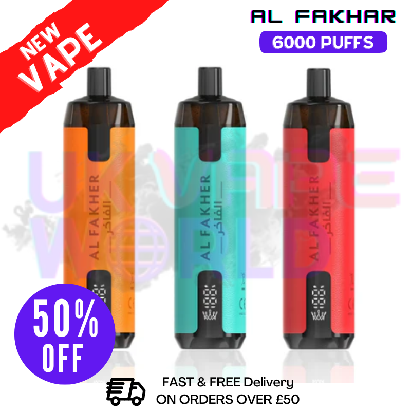 Shop Al Fakher Supermax 6000 Puff 6K Disposable - ONLY £6.99 - UK Vape World