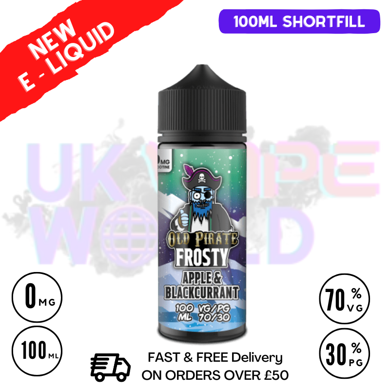 Buy Online Apple BlackCurrant Old Pirate Frosty 100ML Eliquid