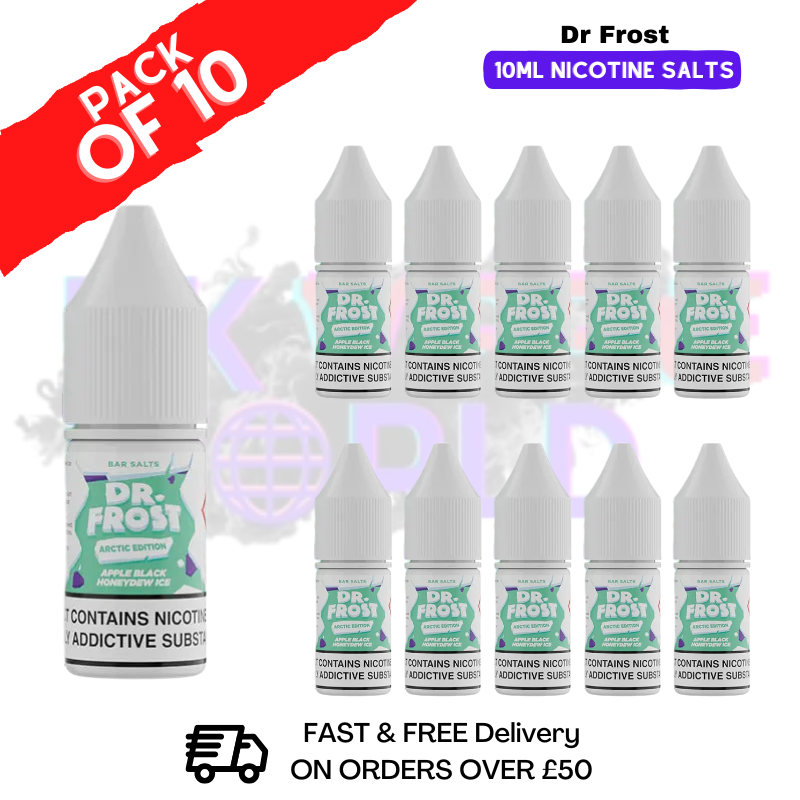 Apple Black Honeydew ICE Dr Frost Arctic Edition 10ml Nic Salts Box of 10 - ukvapeworld