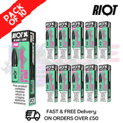 Apple Blackcurrant Kiwi Riot X Nic Salt Box Of 10 - ukvapeworld