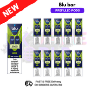Apple Blu Bar Prefilled Pods Box Of 10 - UK Vapeworld
