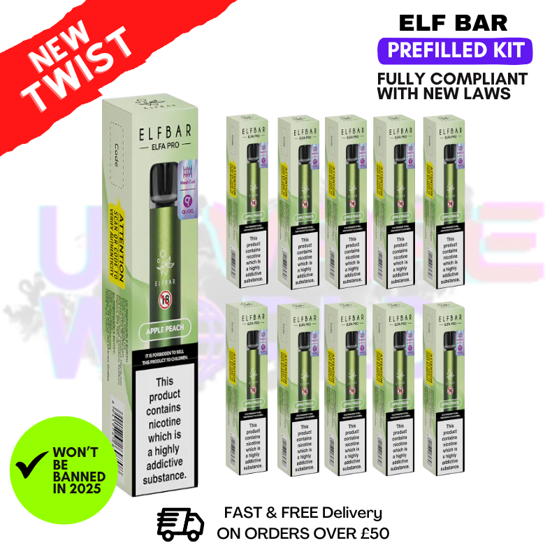 Apple Peach Elf Bar Elfa Pro Kit Box of 10