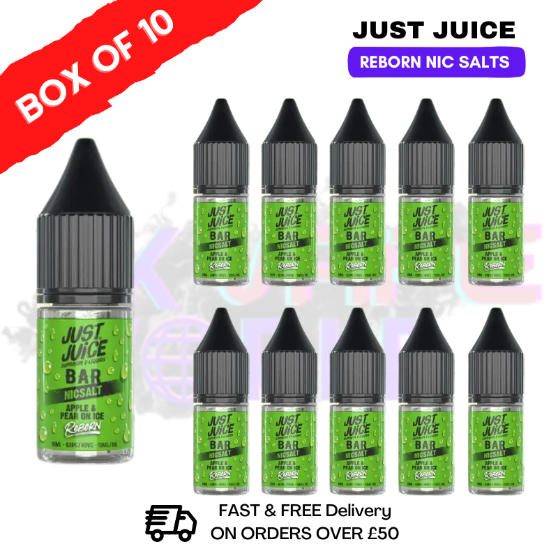 Apple & Pear on Ice Just Juice Reborn Nic Salt Box Of 10 - £17.99 - UK Vapeworld