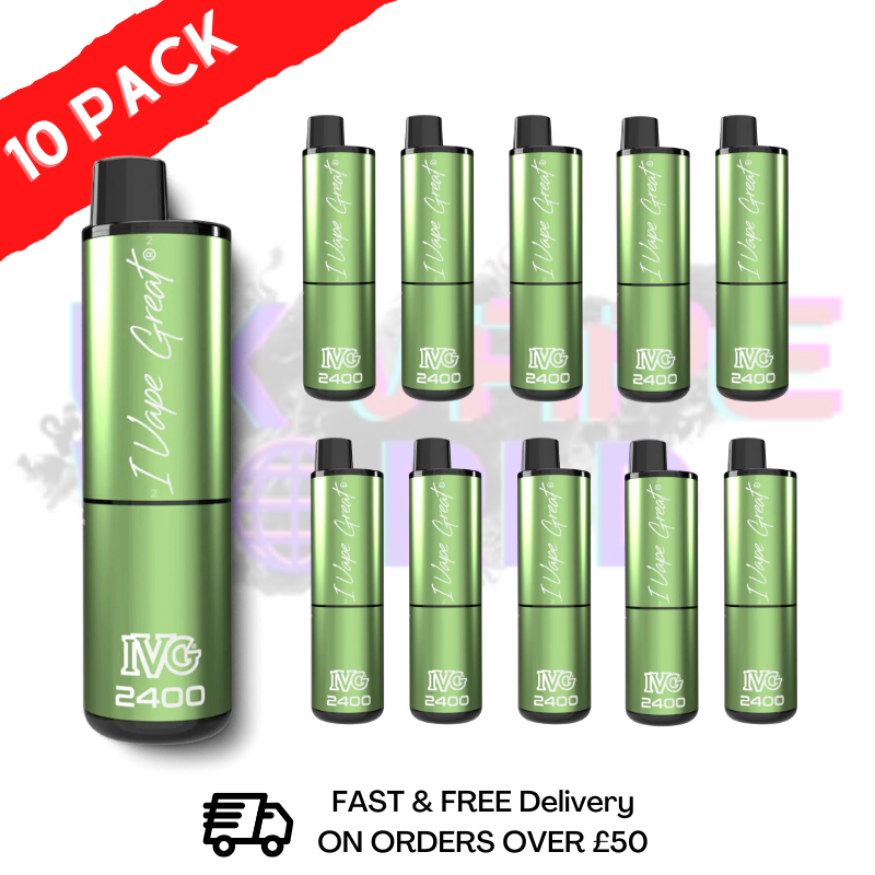 Box Of 10 - Apple Edition IVG 2400 Disposable Pen Kit - UK Vape World