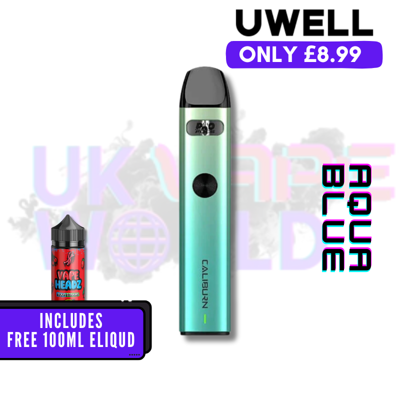 Uwell Caliburn A2 Pod Vape Kit + Free Eliquid - ONLY 9.99