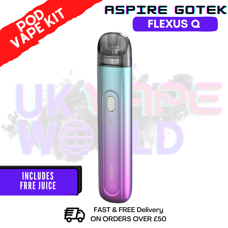 Aquamarine Gradient Flexus Q Pod Kit + Free 2x Salt