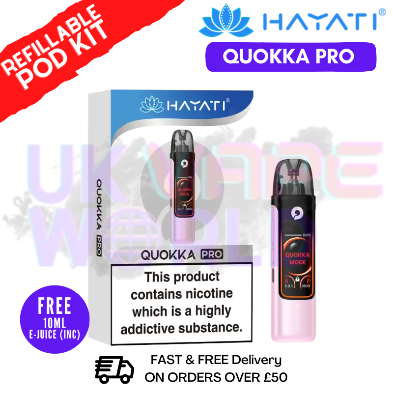 Shop Baby Pink Hayati Quokka Pro Pod Vape Kit + Free 10ml Liquid - UK Vape World