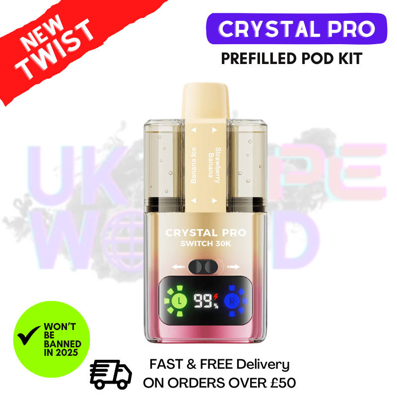 Shop Banana ICE Crystal Pro 30K Switch Prefilled Pod Kit - UK Vape World