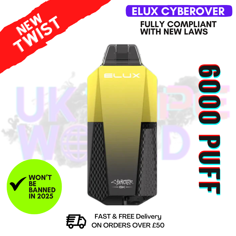 Shop Banana ICE Elux CyberOver 6000 Puff 6K Pod Vape Kit - UK Vape World
