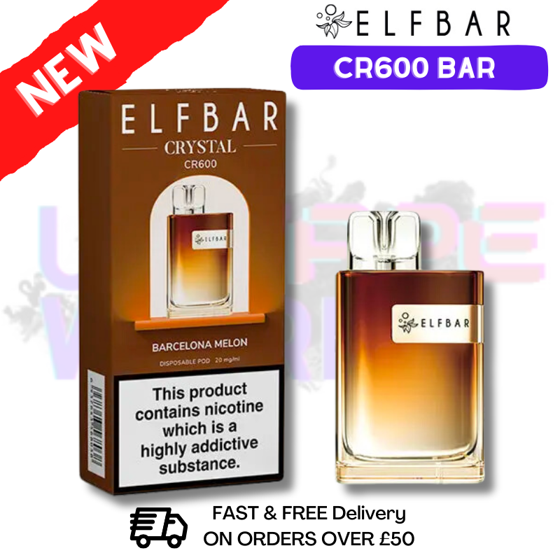 Barcelona Melon Elf Bar Crystal CR600 Bar - UK Vape World