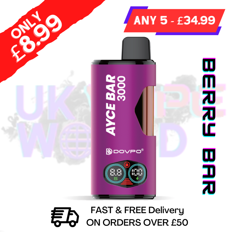 Shop Berry Bar DOVPO ACE Bar 3000 4 in 1 Disposable Kit - UK Vape World