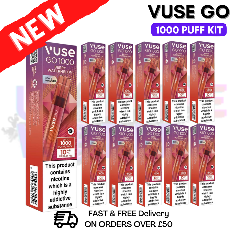 Vuse Go 1000 Berry Watermelon Box Of 10 (Clearance)