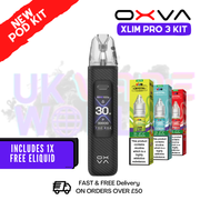 Black Carbon Oxva Xlim Pro 3 Pod Kit + Free Nic Salt - ukvapeworld