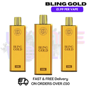 Shop Bling Gold 10K Box of 10 - ONLY £19.99 - UK Vape World