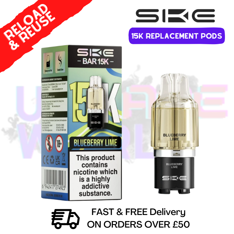 Shop Blueberry Lime SKE 15K Replacement POD - £6.99 - UK Vape World