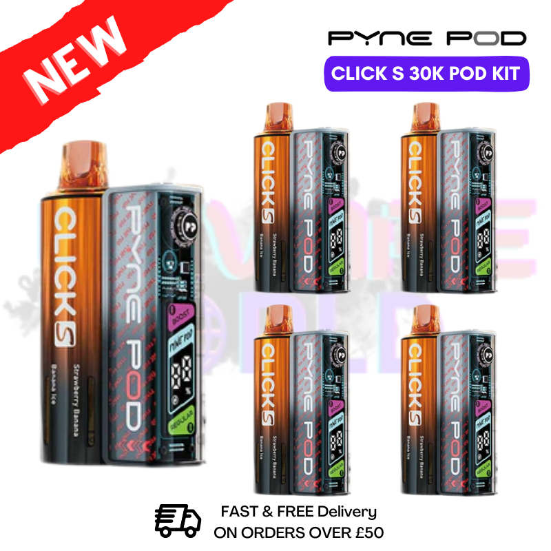 Banana Edition Pyne Pod Click S 30K Pod Kit  Box Of 5 - ukvapeworld