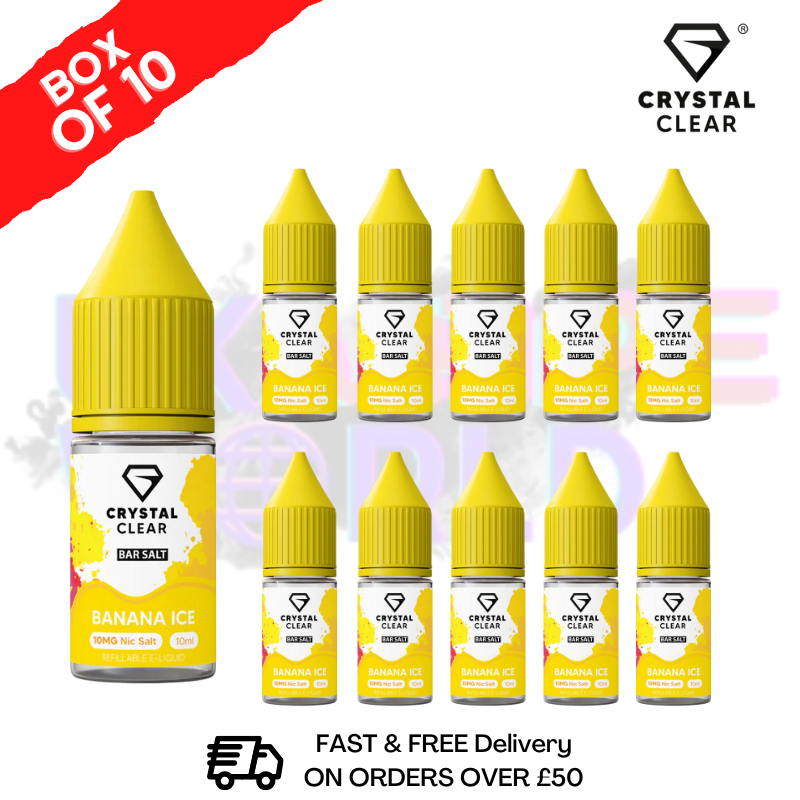 Banana ICE Crystal Clear Nic Salt Box Of 10 - Only £17.99 - ukvapeworld