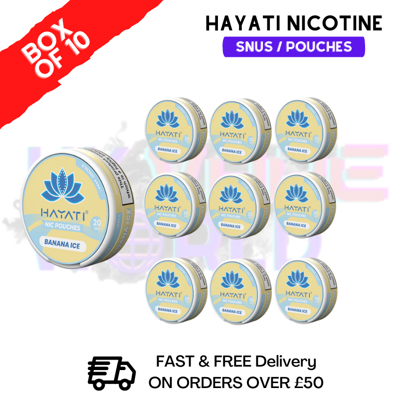 Banana ICE Hayati Nic Pouches Box Of 10 - ukvapeworld