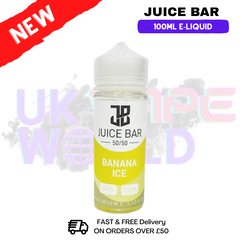 Banana ICE Juice Bar 100ml E-liquid - UK Vapeworld