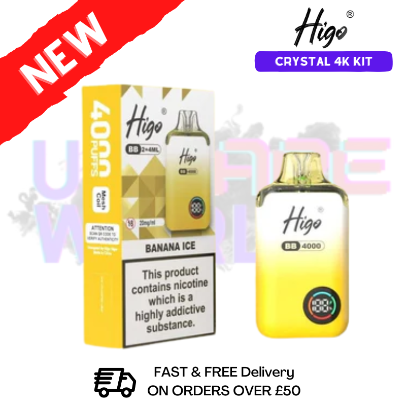 Banana ICE Crystal Higo 4K 4000 Puff Pod Kit