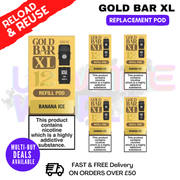 Banana Ice Gold Bar XL REFIL Pods Box Of 5 - ukvapeworld