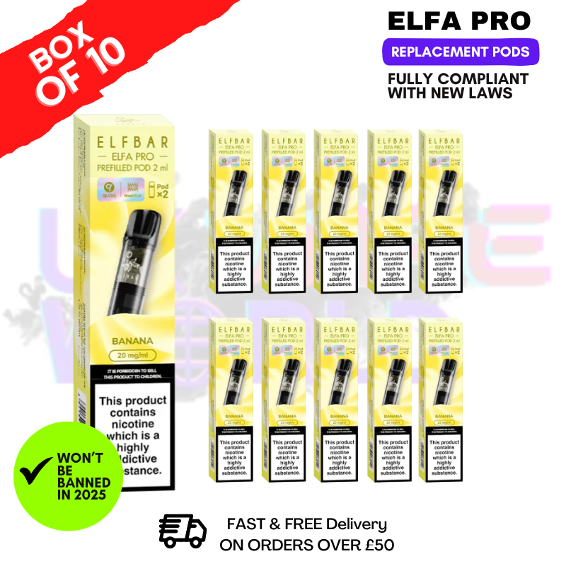Banana Elf Bar Elfa Pro Prefilled Pod Box Of 10