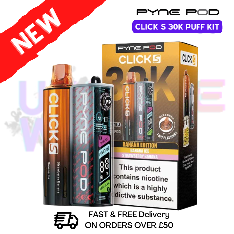 Banana Edition Pyne Pod Click S 30K Puff Kit - UKVAPEWORLD