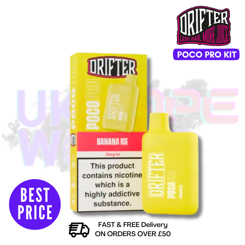 Shop Banana ICE Drifter 600 Puff Poco Pro Kit - Only £3.99 - UK Vape World