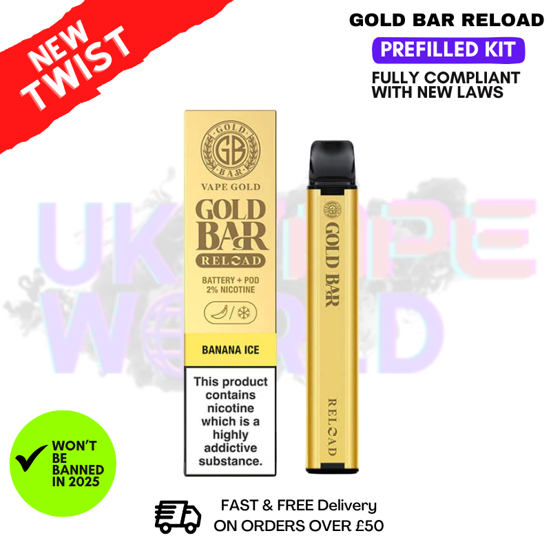 Banana ICE Gold Bar Reload Prefilled Pod Kit