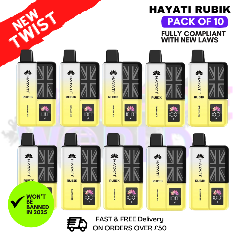 Banana ICE Hayati Rubik 7K 7000 Puff Box Of 10