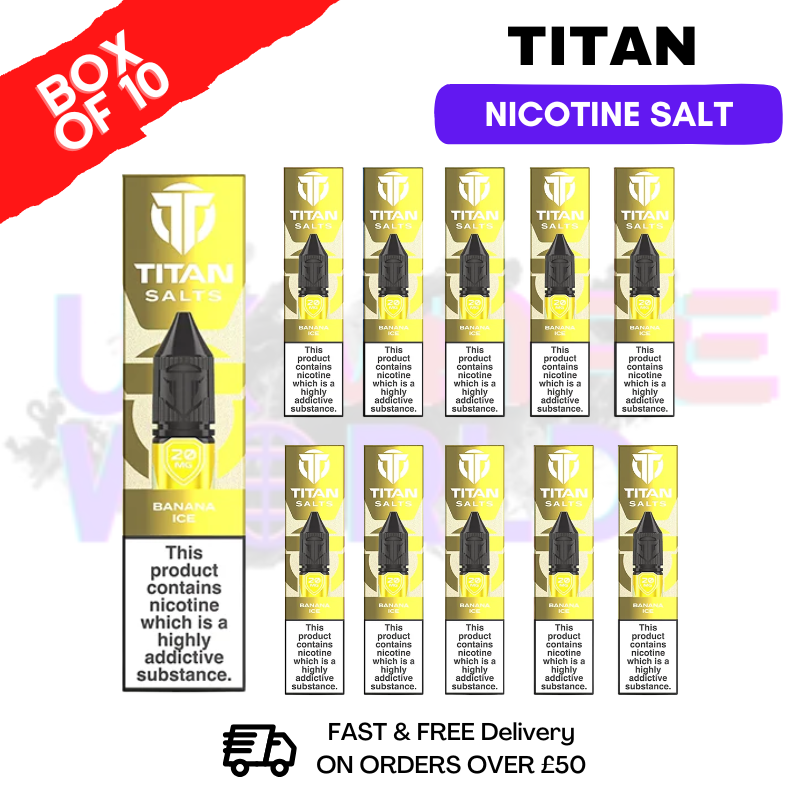 Shop Banana ICE Titan 10ml Nic Salt BOX OF 10 - UK Vape World