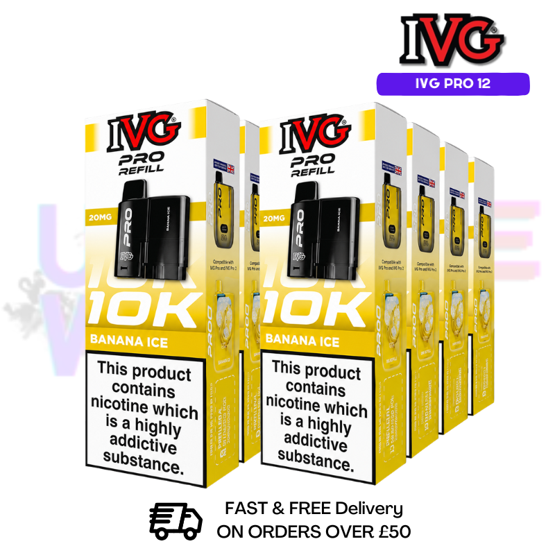 Ivg Pro 12 Replacement Pods Box of 10 Refills - £44.99