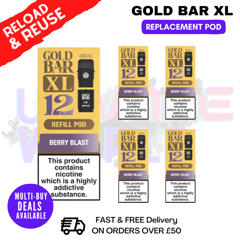 Berry Blast Gold Bar XL REFIL Pods Box Of 5 - ukvapeworld