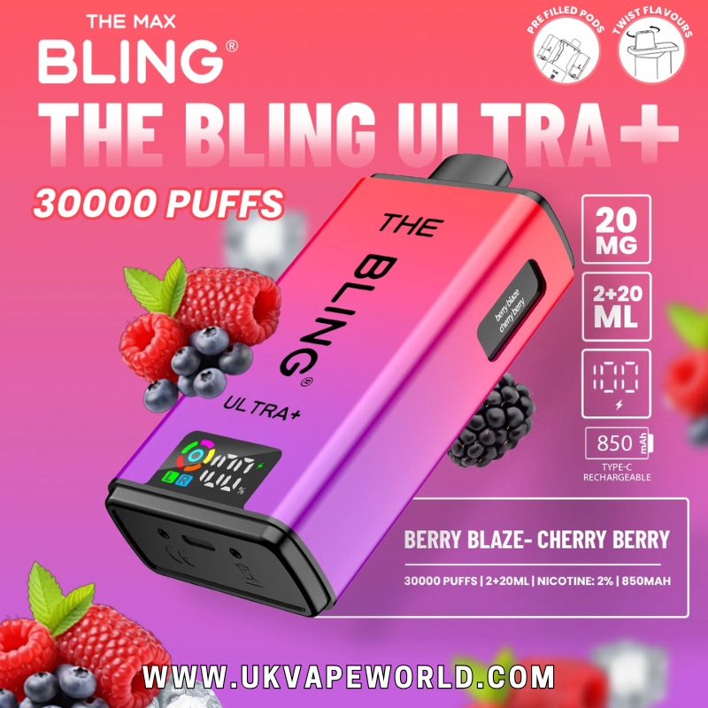 shop Berry Blaze Bling 30k Ultra Plus Prefilled Pod Kit - ukvapeworld