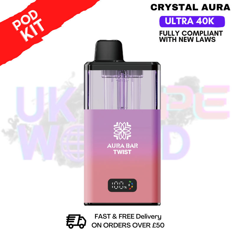 shop Berry Blaze Crystal AURA 40K Puff Pod Kit - ukvapeworld
